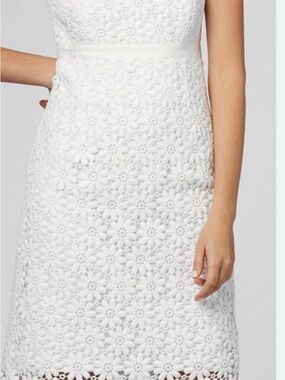 Lilly Pulitzer White Floral Lace Strapless Dress Women's Tie Waist Lined Size 6